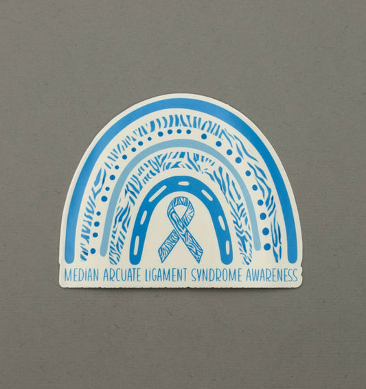 Median Arcuate Ligament Syndrome Awareness Rainbow Sticker