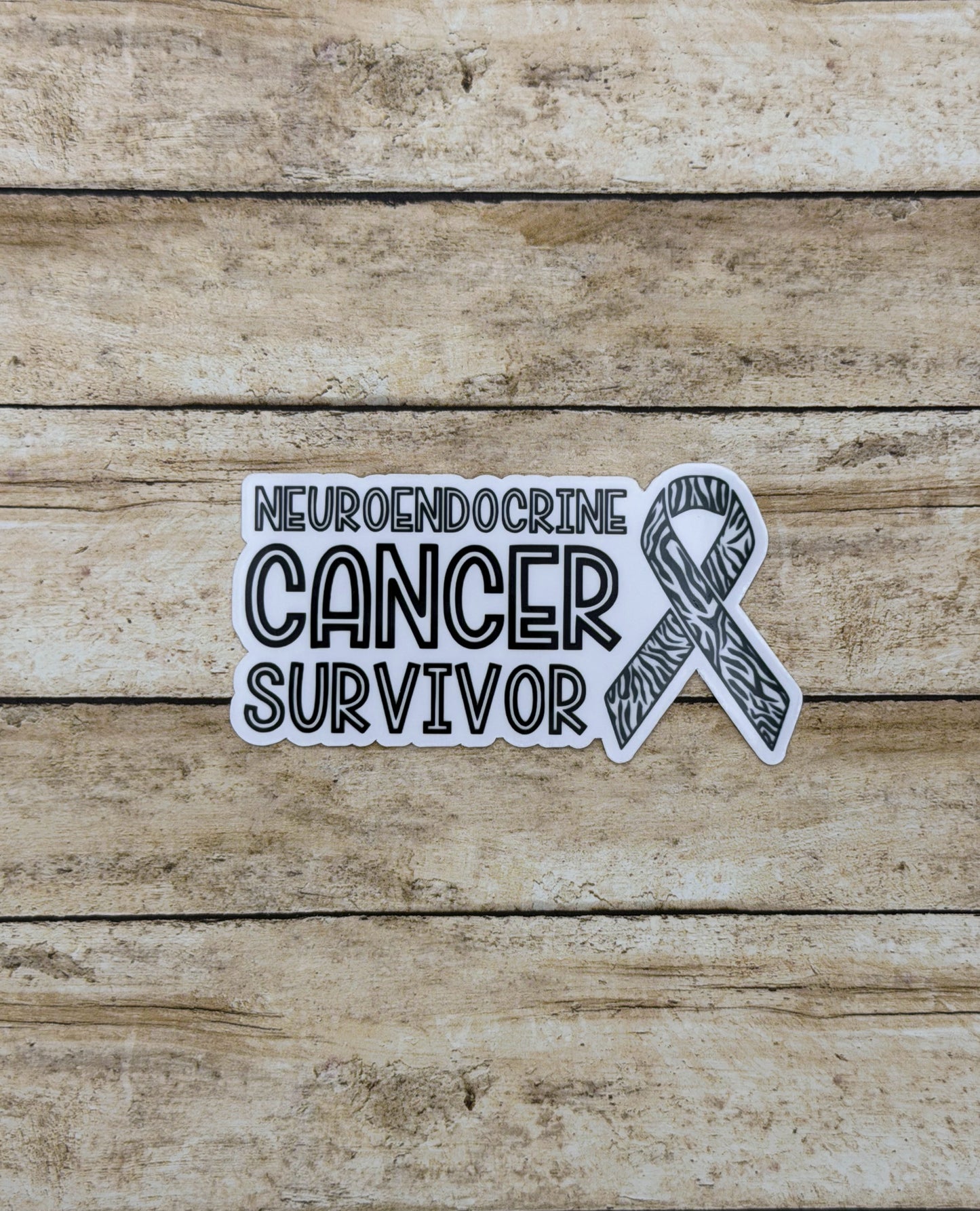 Neuroendocrine Cancer Survivor with Ribbon Sticker or Magnet