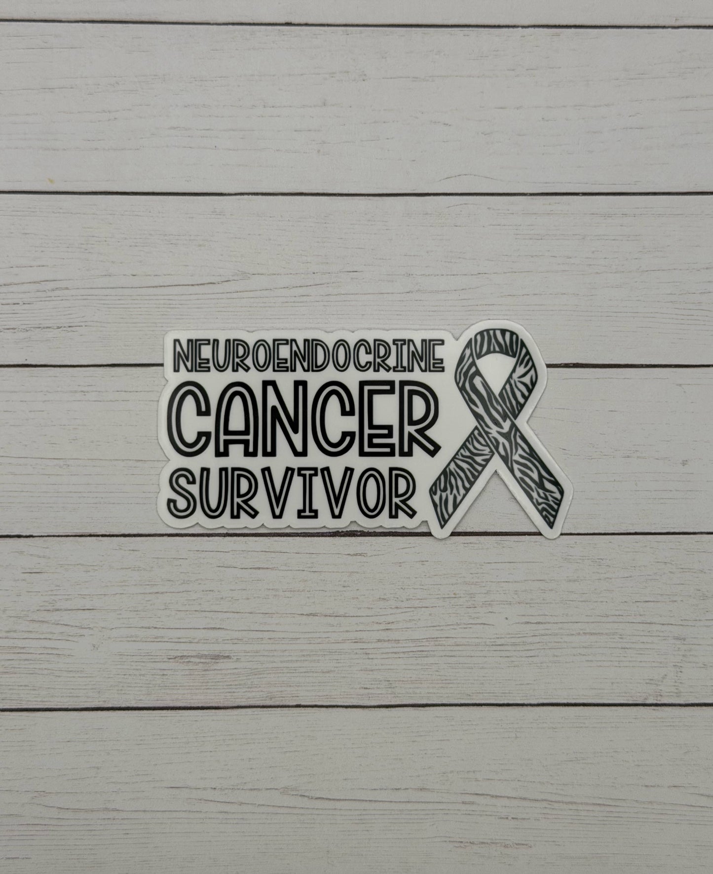 Neuroendocrine Cancer Survivor with Ribbon Sticker or Magnet