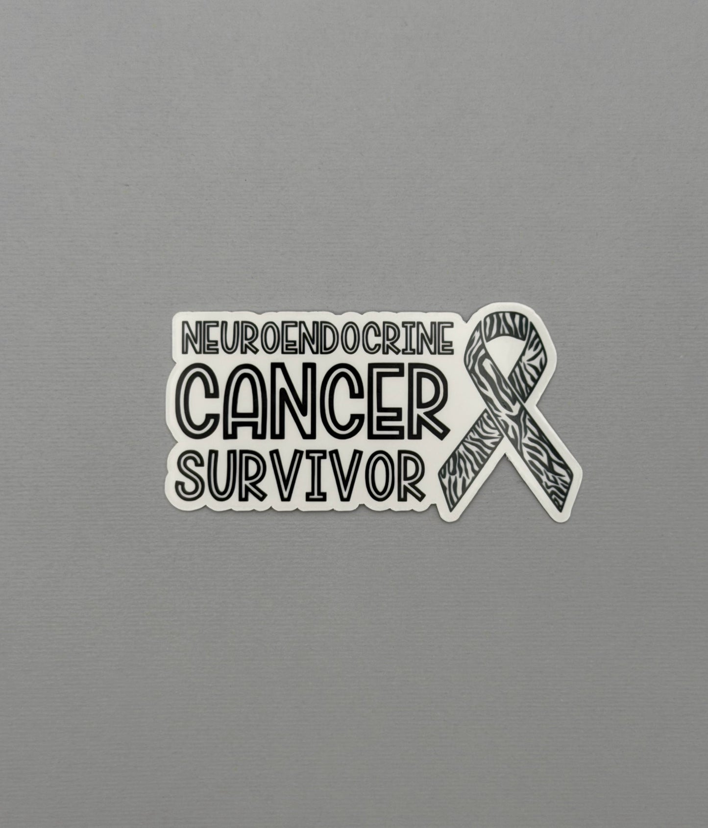 Neuroendocrine Cancer Survivor with Ribbon Sticker or Magnet