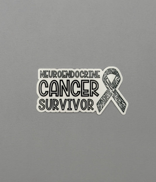 Neuroendocrine Cancer Survivor with Ribbon Sticker or Magnet