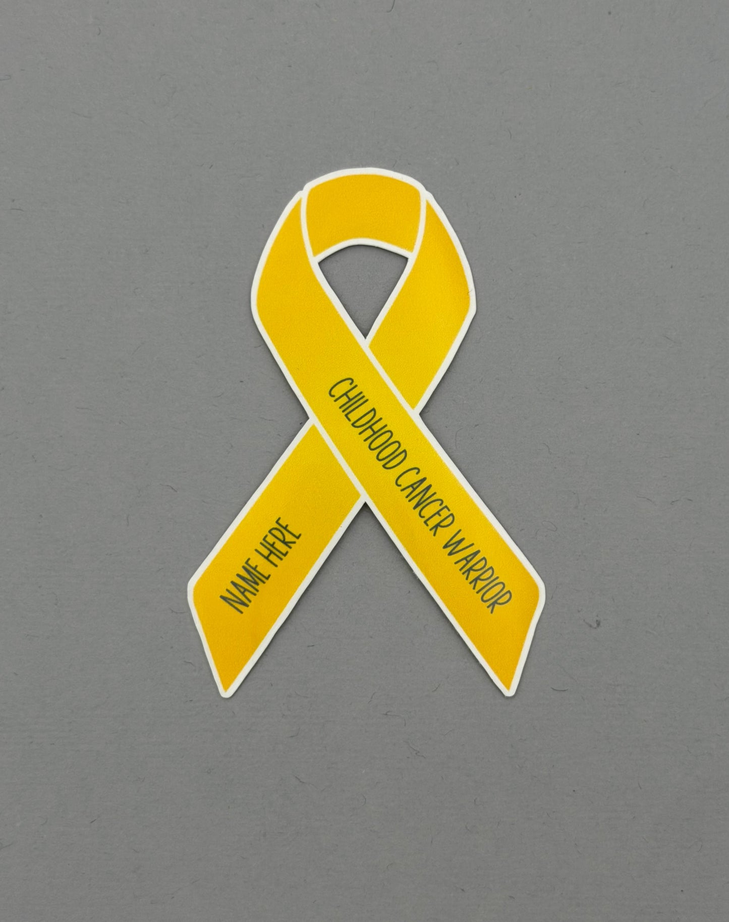 Childhood Cancer Warrior Custom Ribbon Sticker