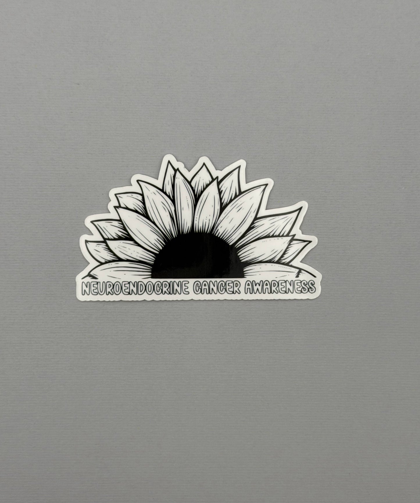 Neuroendocrine Cancer Awareness Sunflower Sticker or Magnet