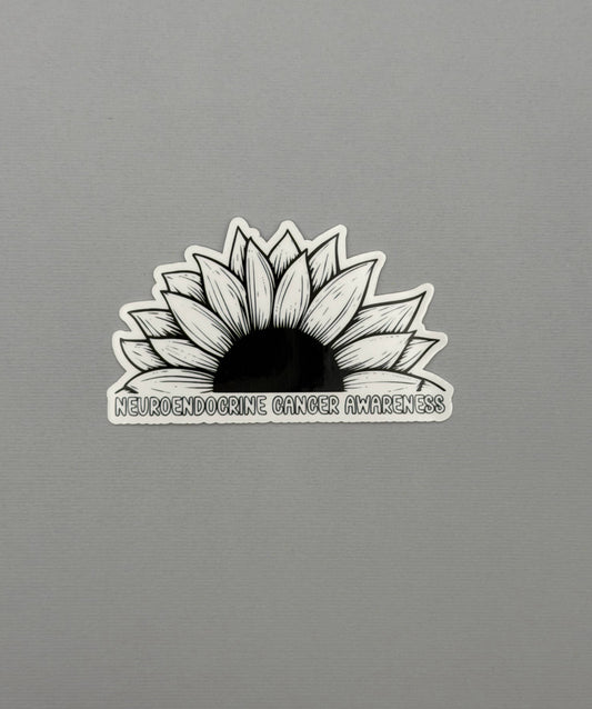 Neuroendocrine Cancer Awareness Sunflower Sticker or Magnet