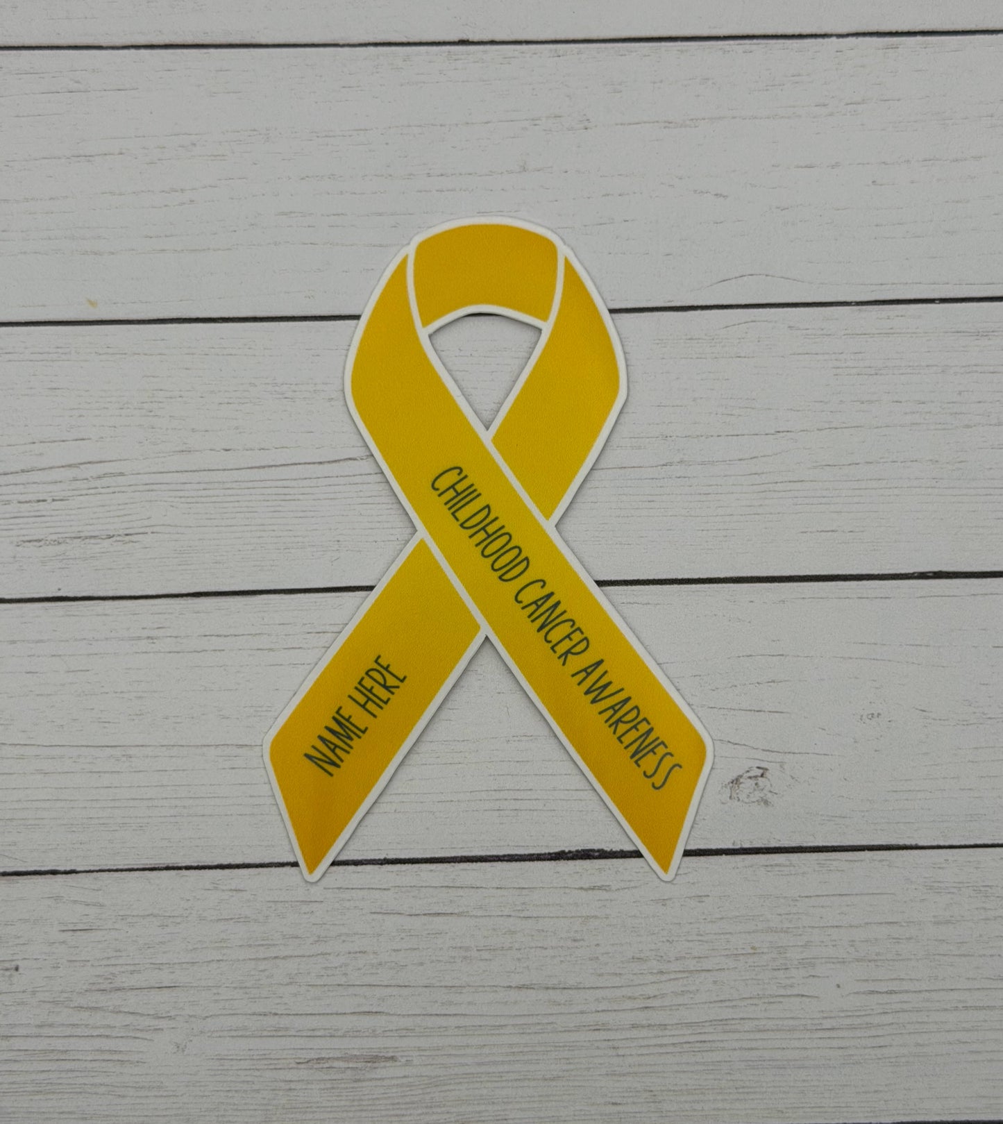 Childhood Cancer Awareness Custom Ribbon Sticker