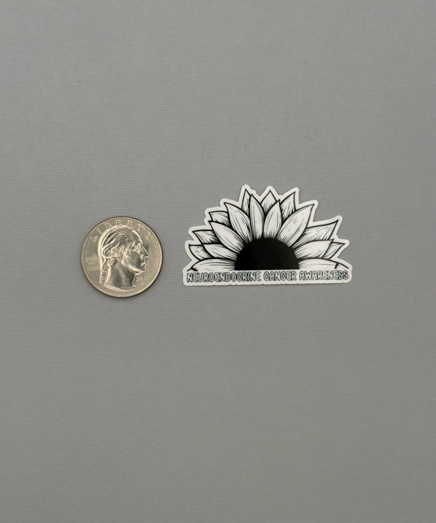 Neuroendocrine Cancer Awareness Sunflower Sticker or Magnet
