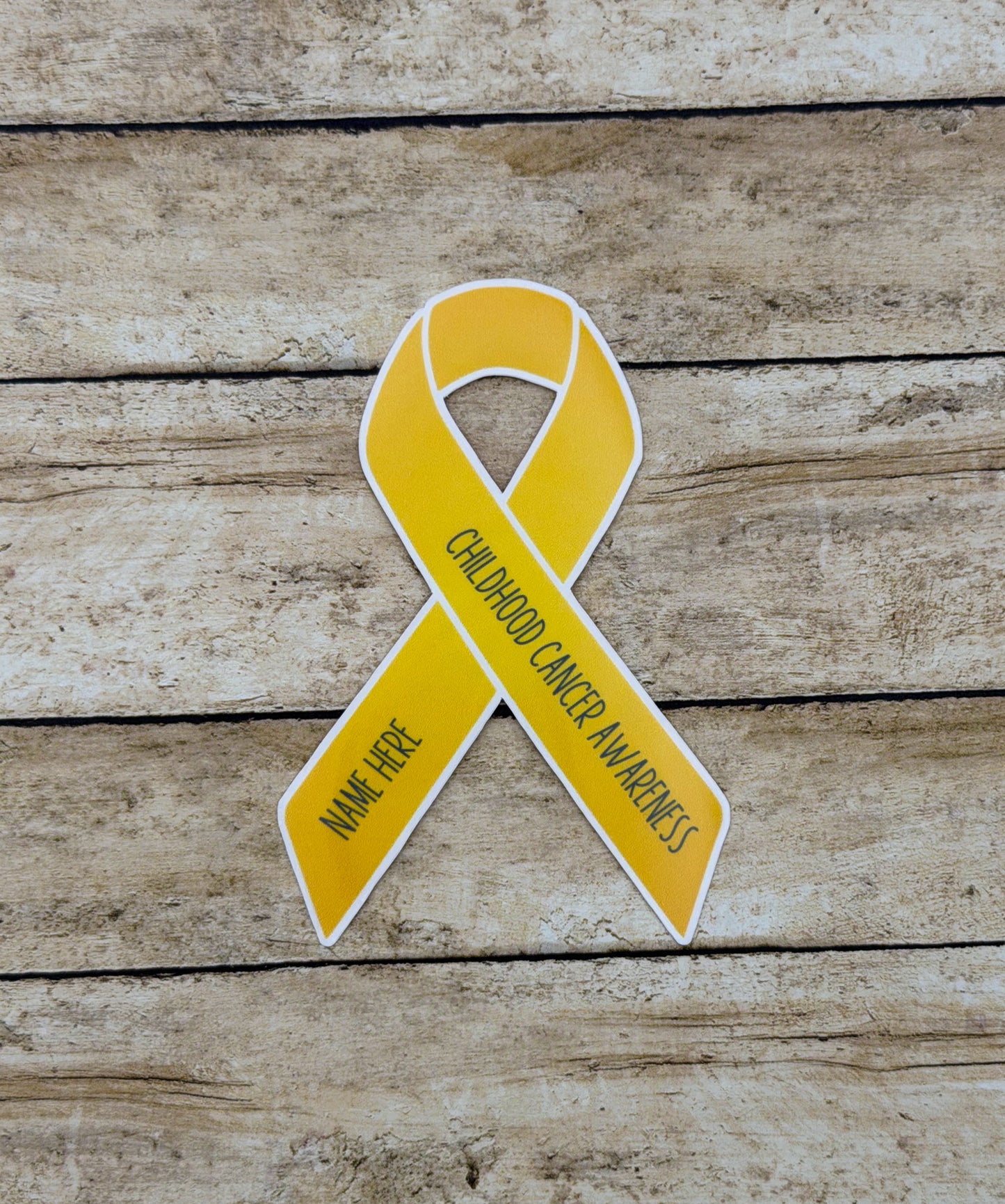 Childhood Cancer Awareness Custom Ribbon Sticker