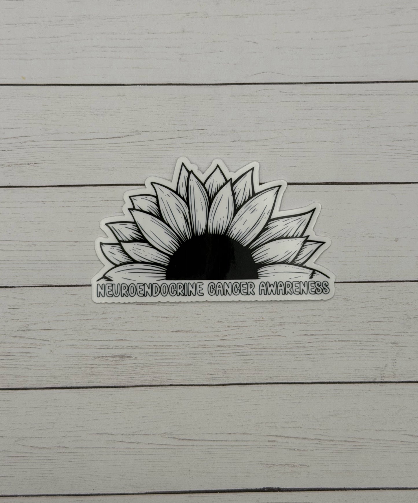 Neuroendocrine Cancer Awareness Sunflower Sticker or Magnet