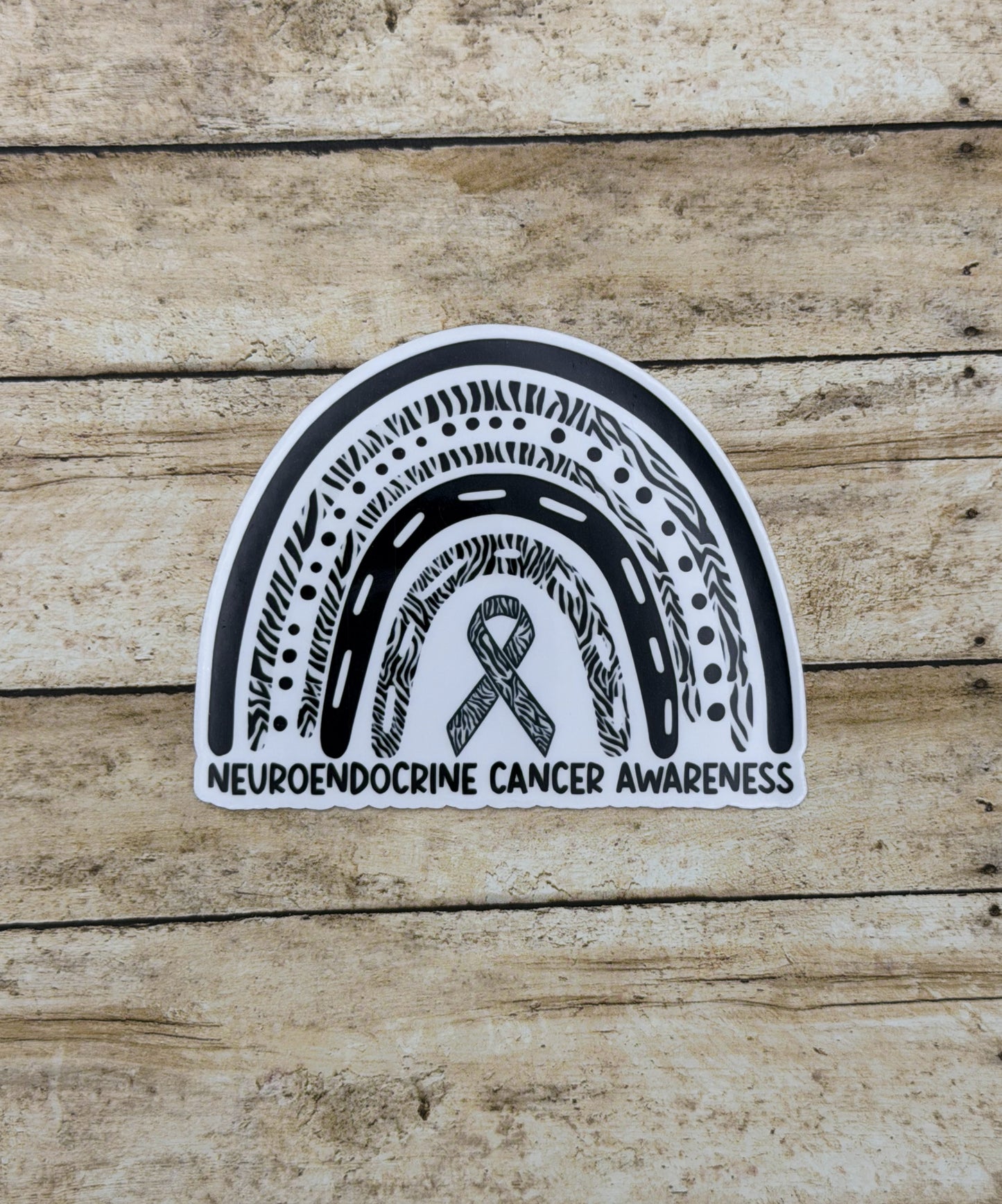 Neuroendocrine Cancer Awareness Rainbow Sticker or Magnet