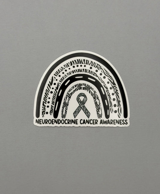 Neuroendocrine Cancer Awareness Rainbow Sticker or Magnet
