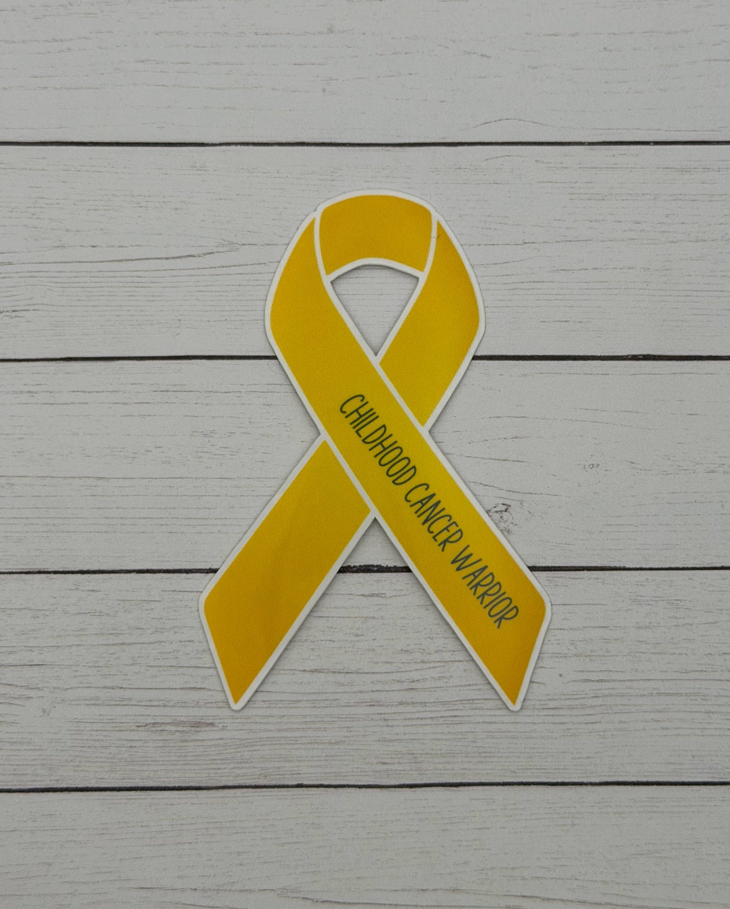 Childhood Cancer Warrior Ribbon Sticker or Magnet