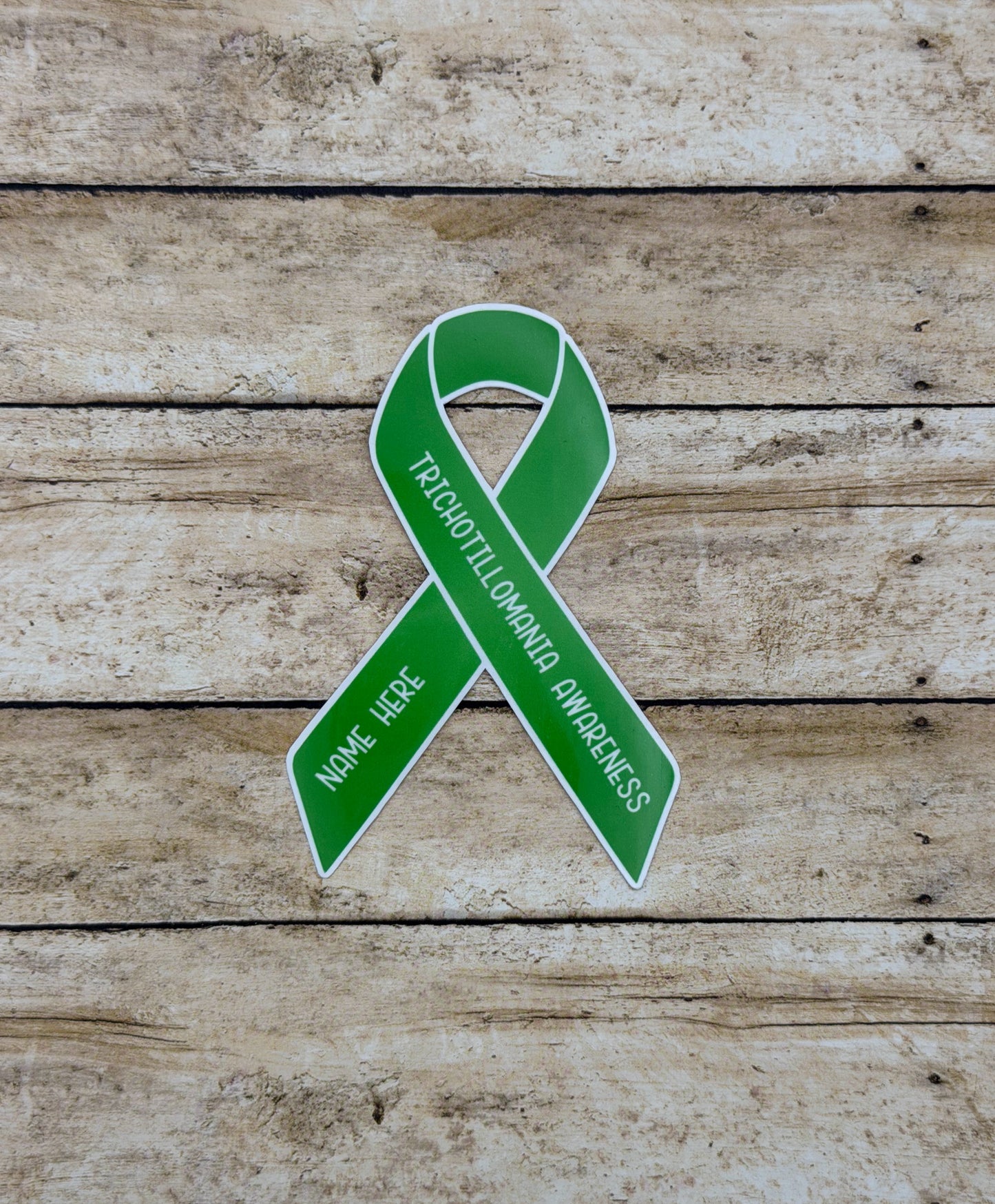 Trichotillomania Awareness Custom Ribbon Sticker or Magnet