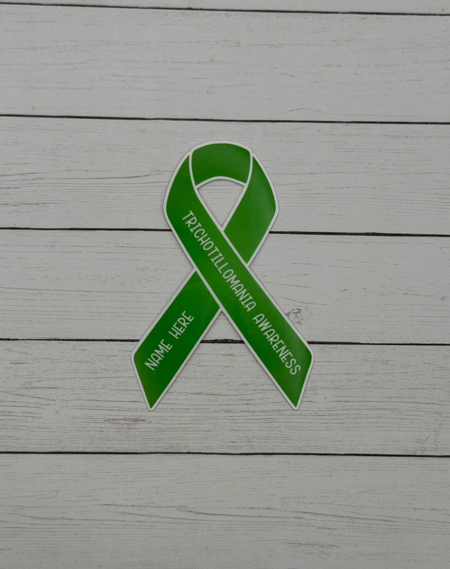 Trichotillomania Awareness Custom Ribbon Sticker or Magnet
