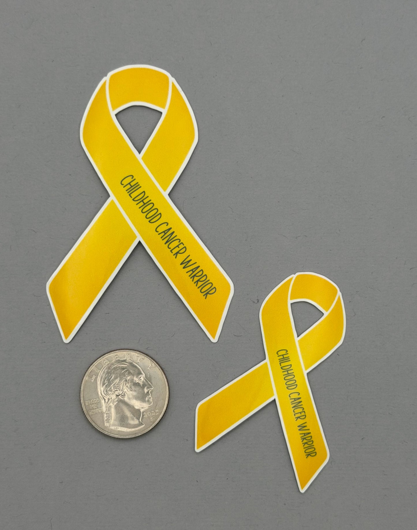 Childhood Cancer Warrior Ribbon Sticker or Magnet