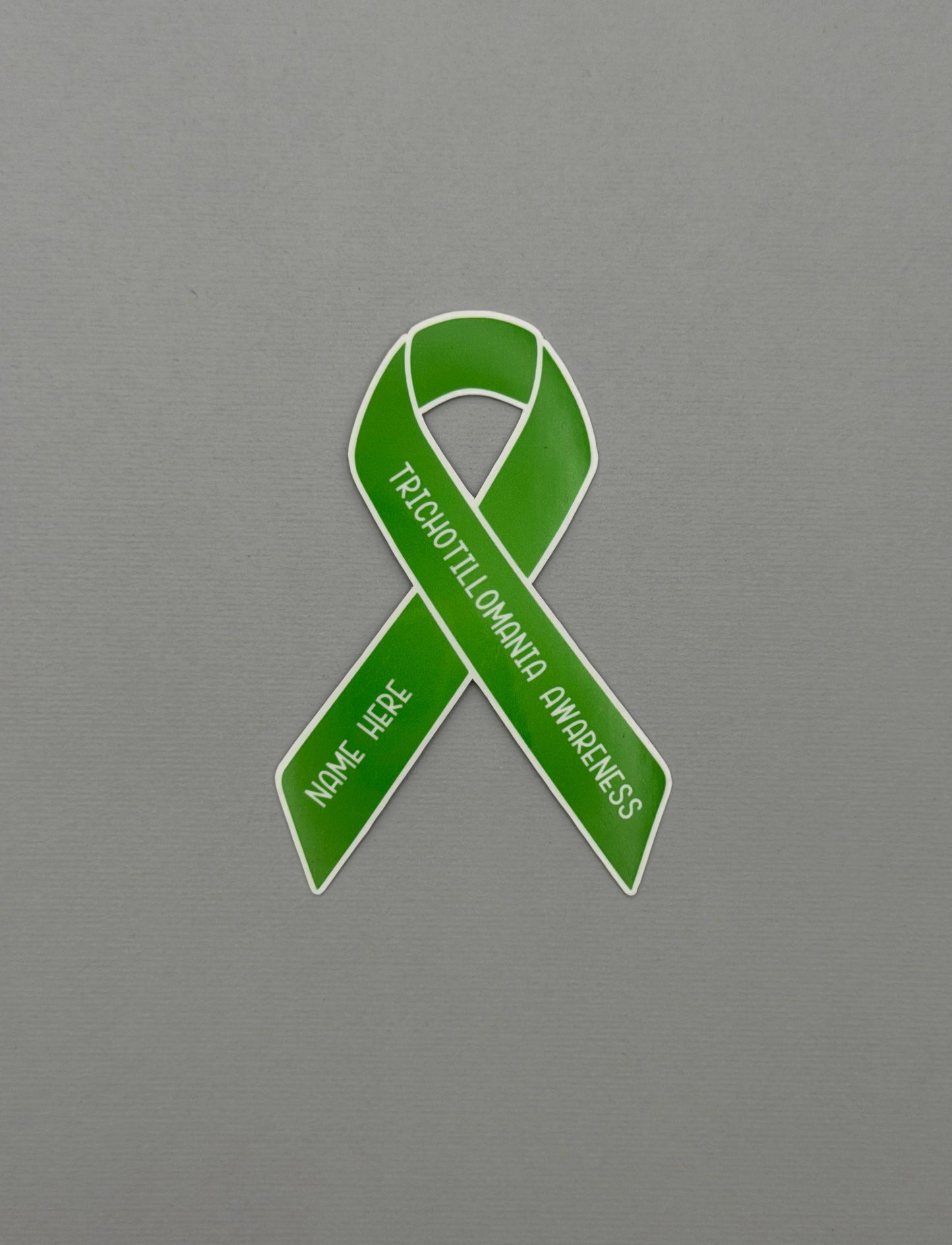 Trichotillomania Awareness Custom Ribbon Sticker or Magnet
