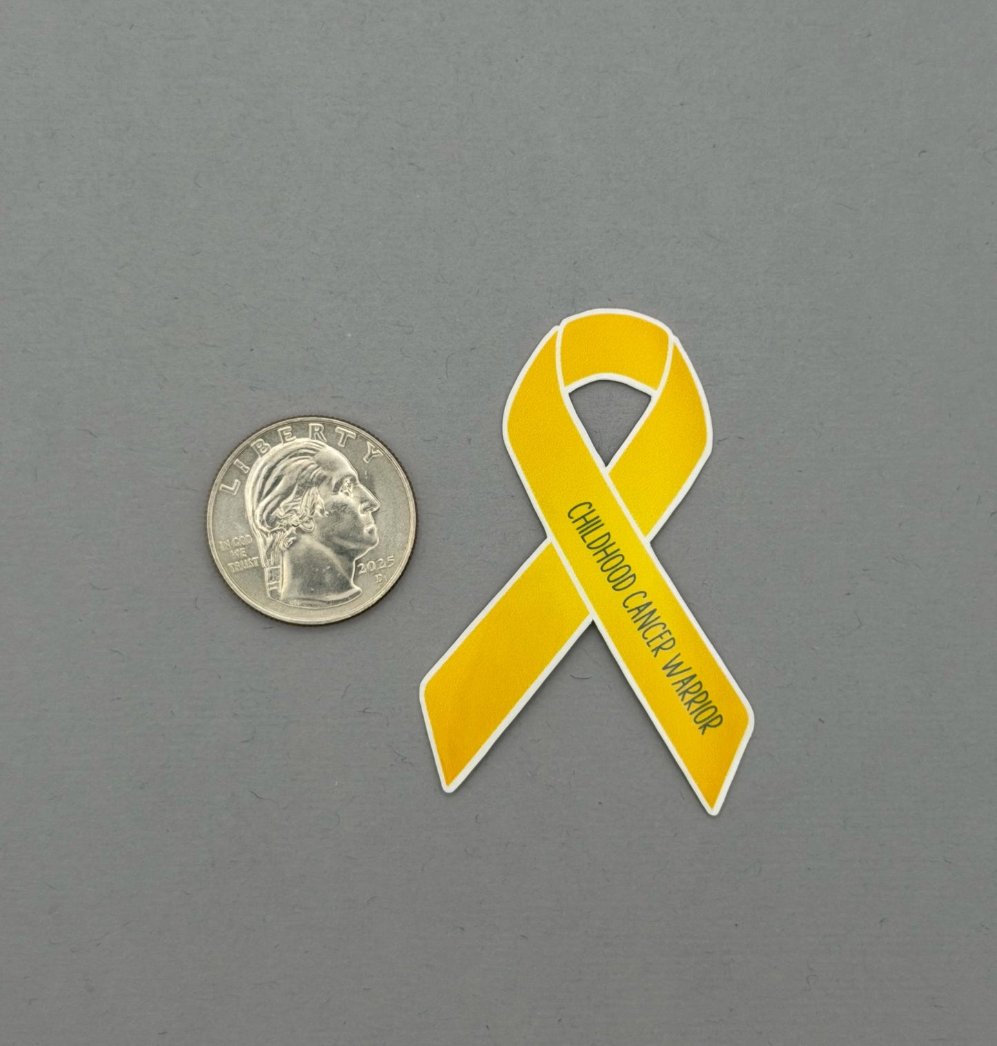 Childhood Cancer Warrior Ribbon Sticker or Magnet