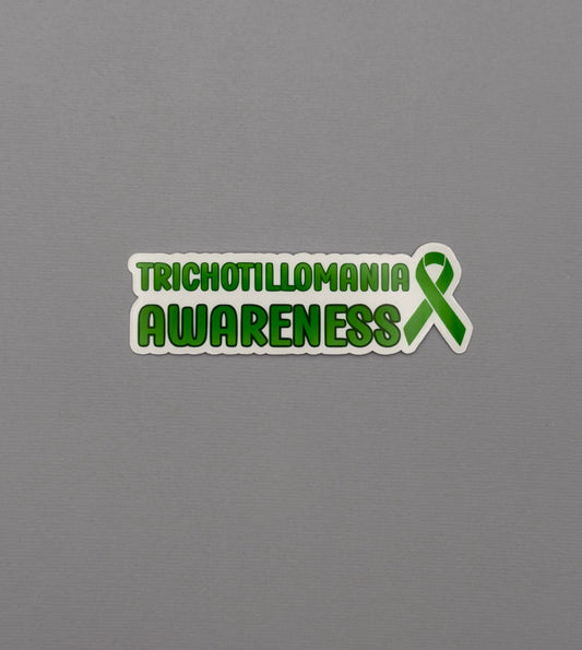 Trichotillomania Awareness with Ribbon Sticker or Magnet