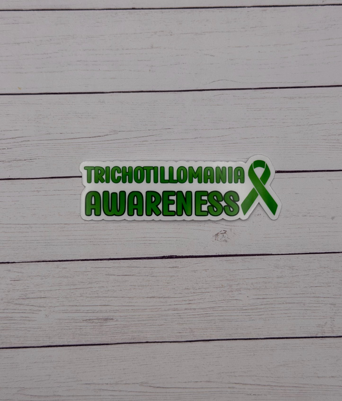 Trichotillomania Awareness with Ribbon Sticker or Magnet