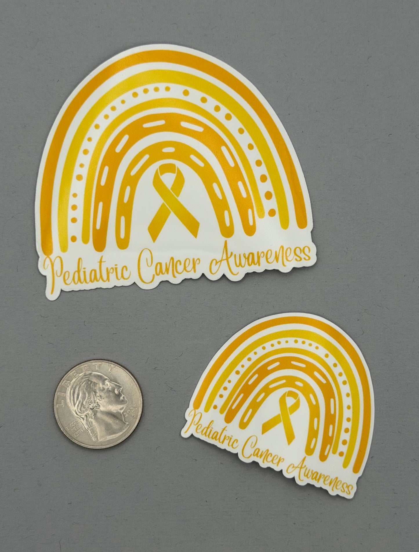 Pediatric Cancer Awareness Rainbow Sticker