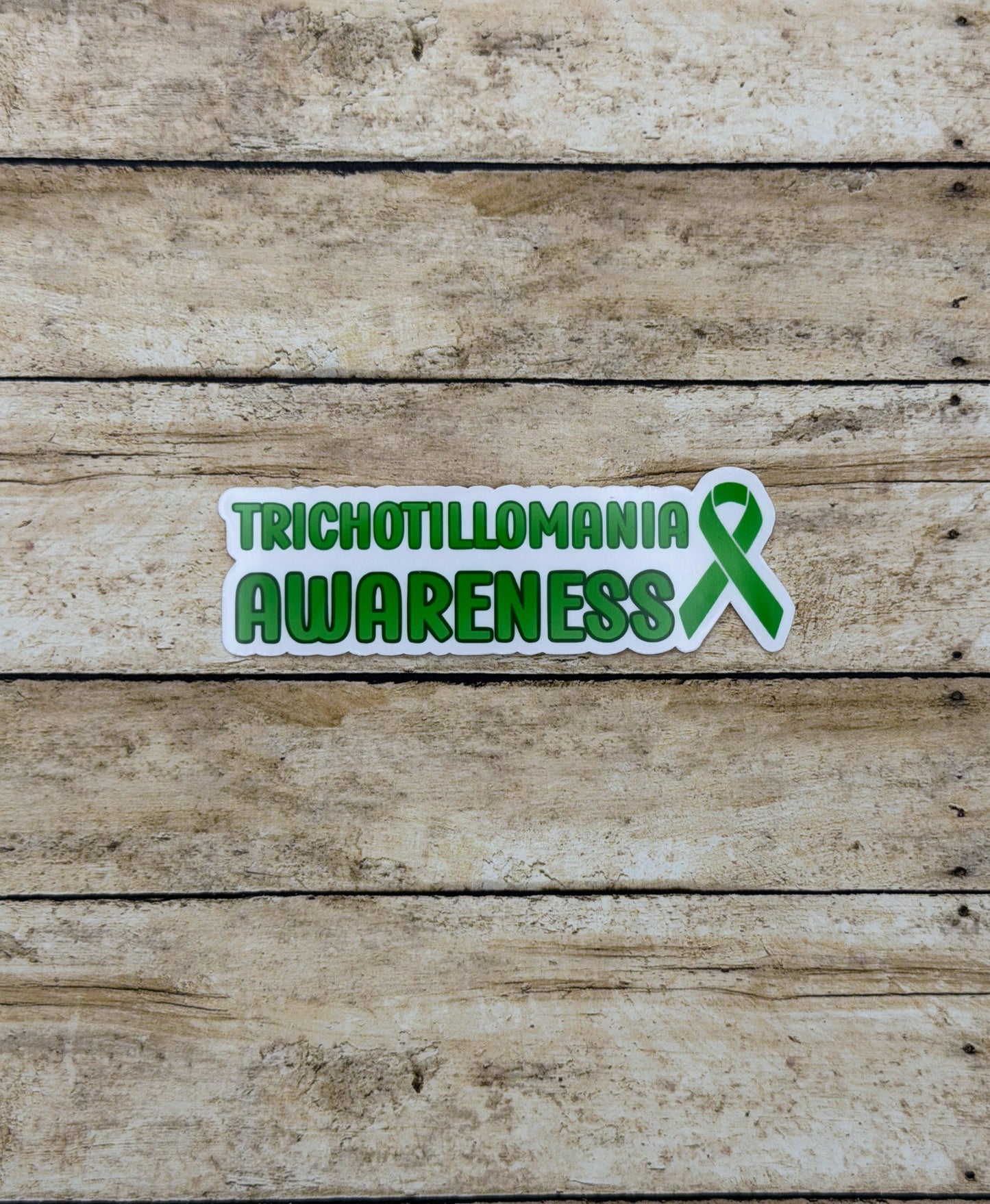 Trichotillomania Awareness with Ribbon Sticker or Magnet
