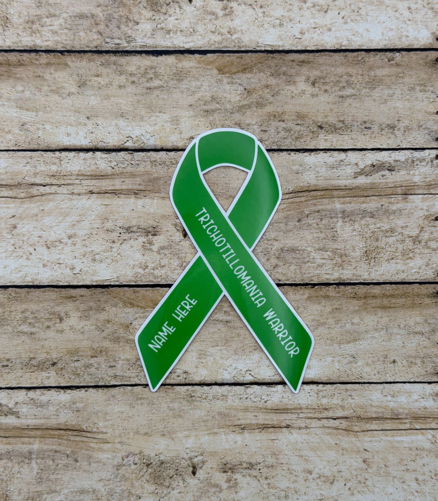 Trichotillomania Warrior Custom Ribbon Sticker or Magnet