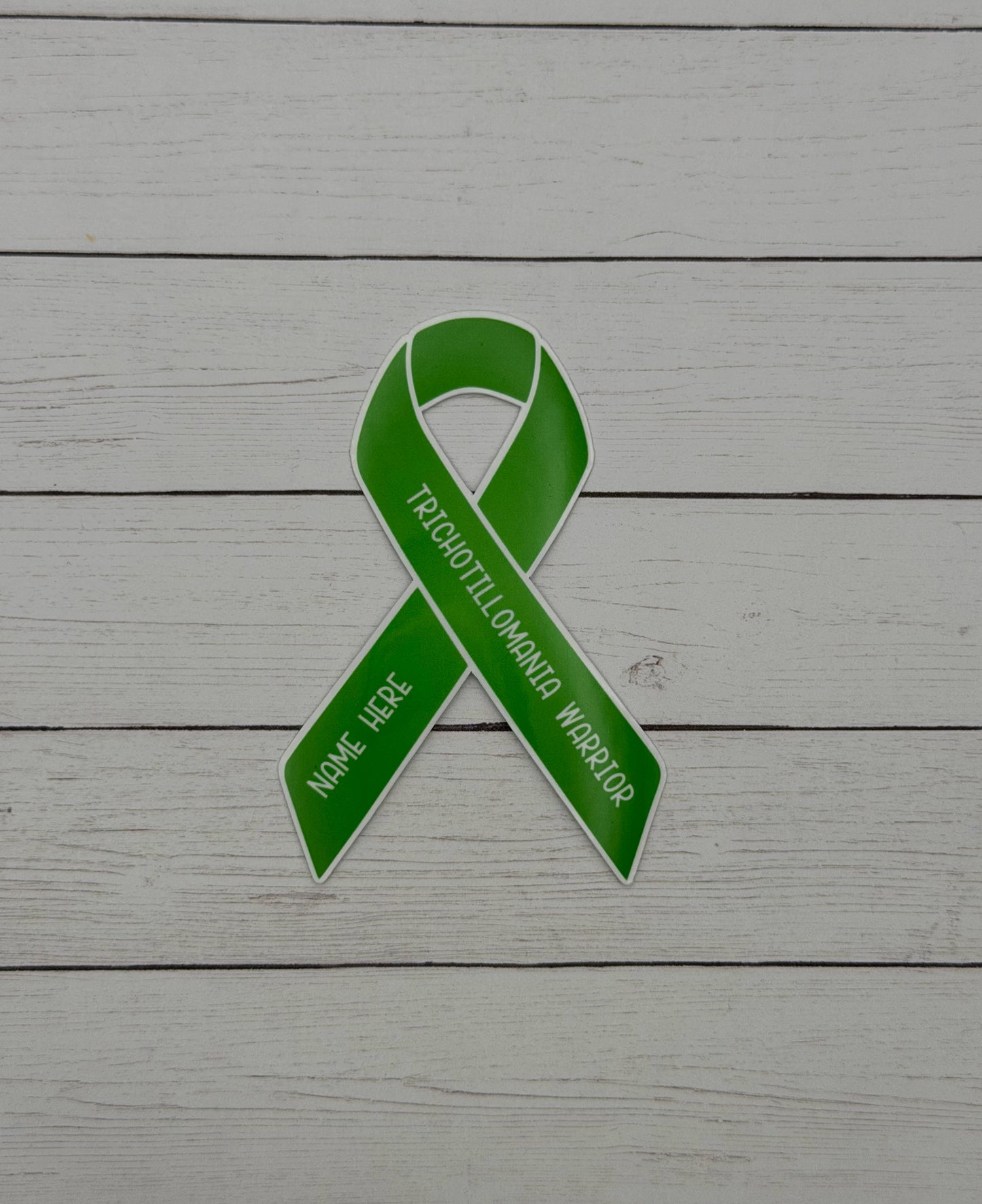 Trichotillomania Warrior Custom Ribbon Sticker or Magnet