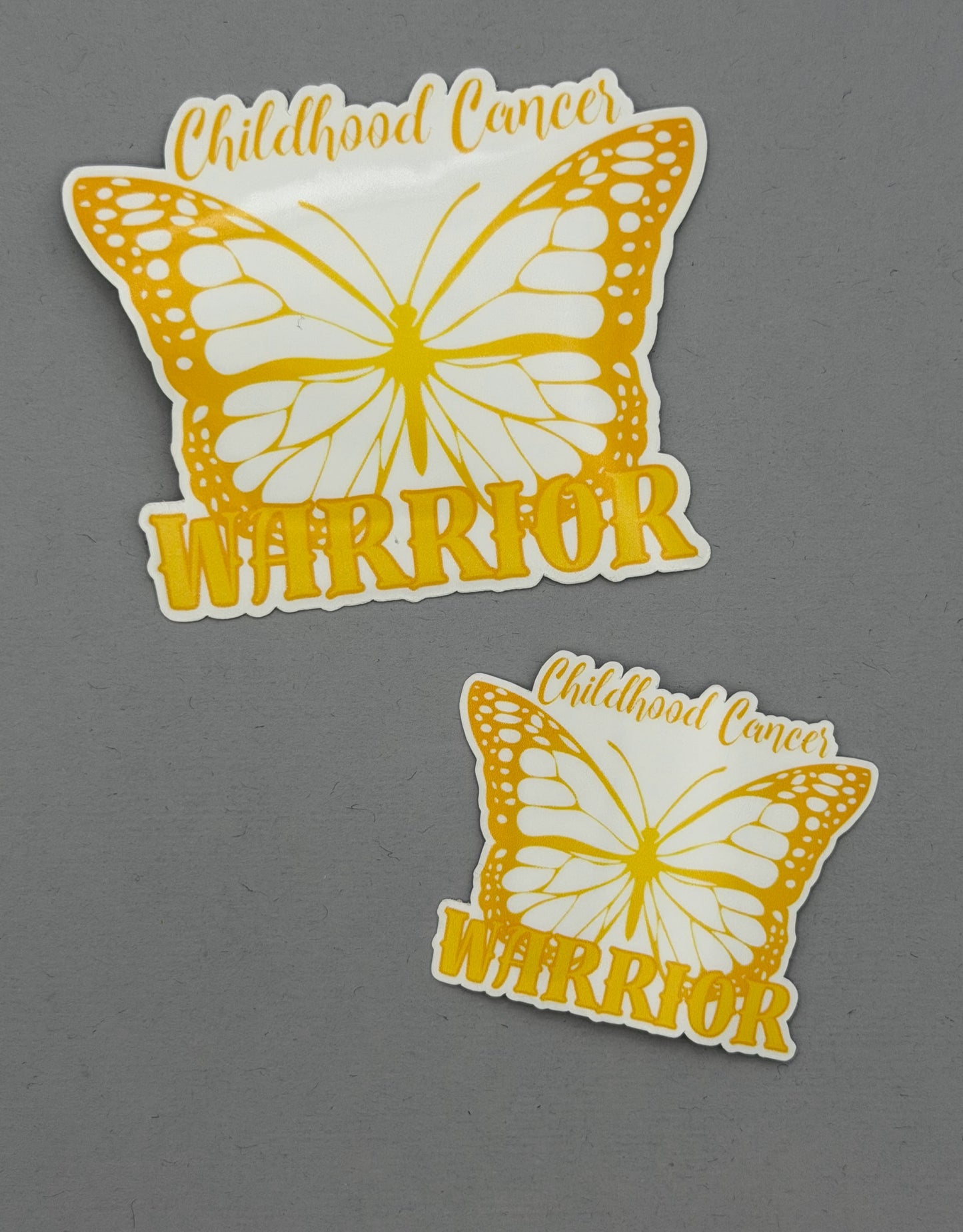Childhood Cancer Warrior Butterfly Sticker