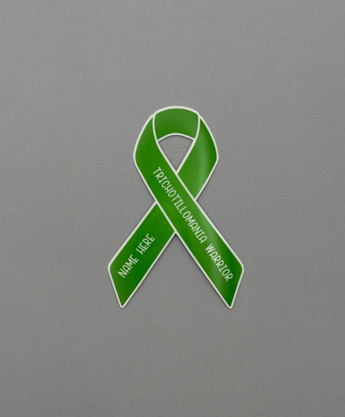 Trichotillomania Warrior Custom Ribbon Sticker or Magnet