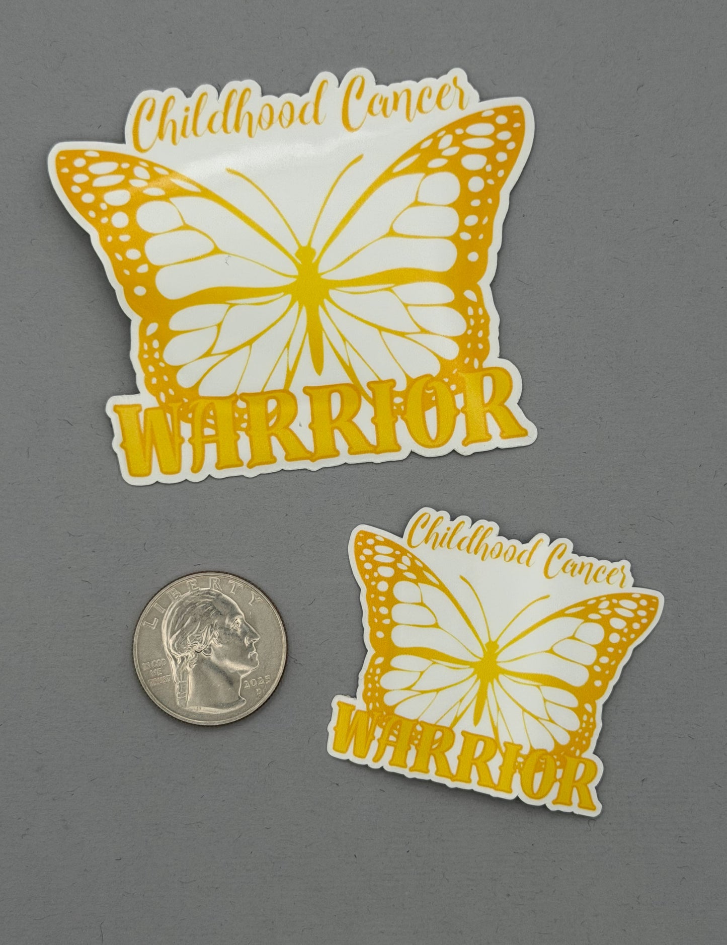 Childhood Cancer Warrior Butterfly Sticker