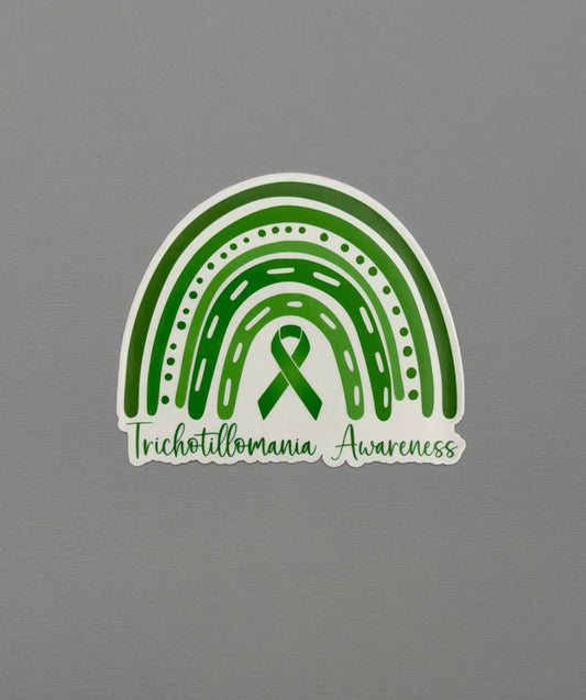 Trichotillomania Awareness Rainbow Sticker or Magnet