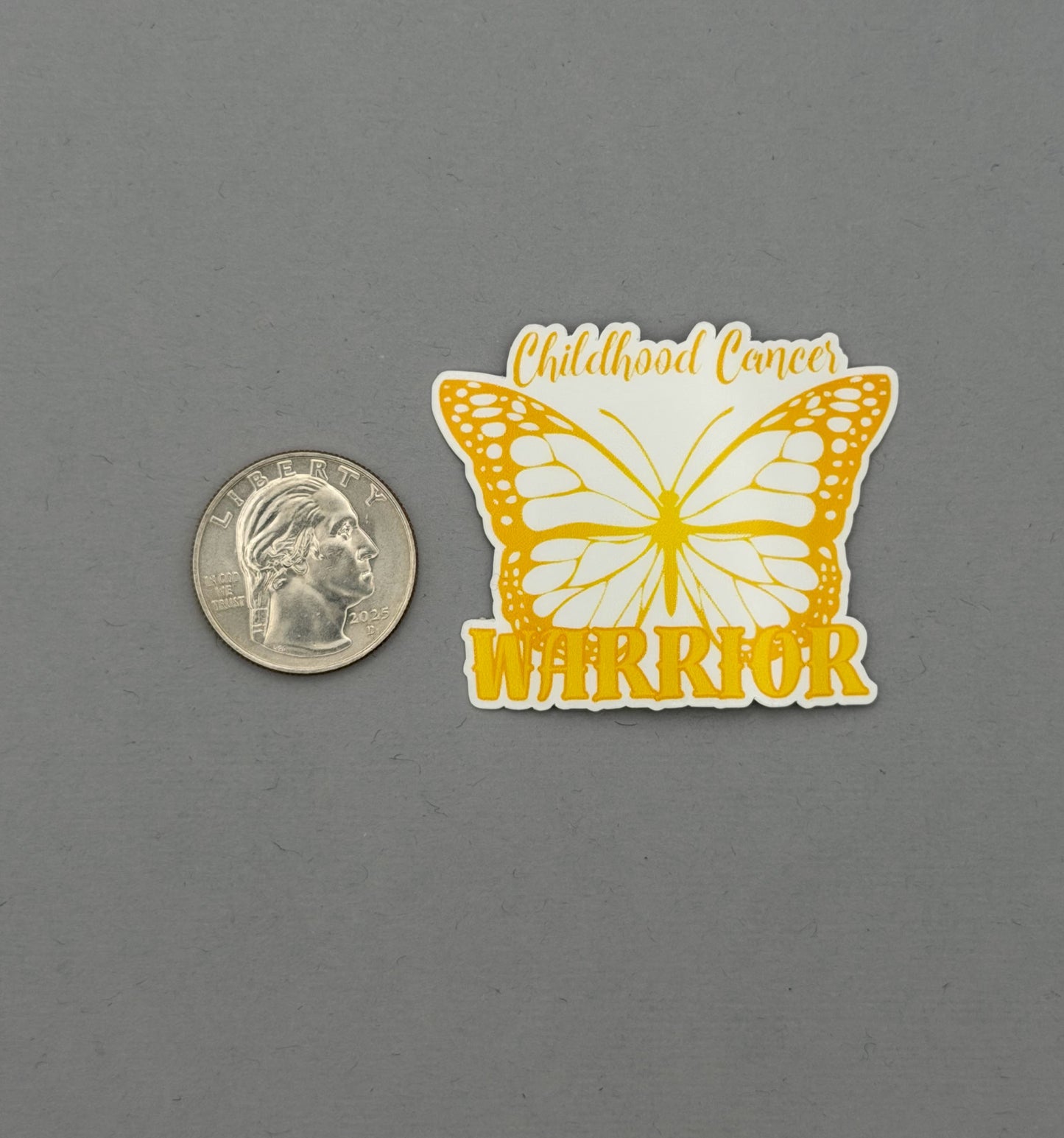 Childhood Cancer Warrior Butterfly Sticker