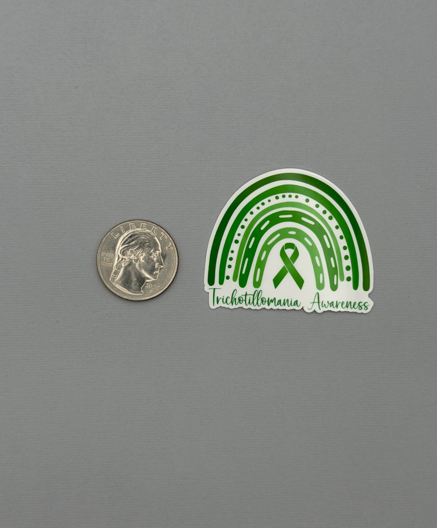 Trichotillomania Awareness Rainbow Sticker or Magnet