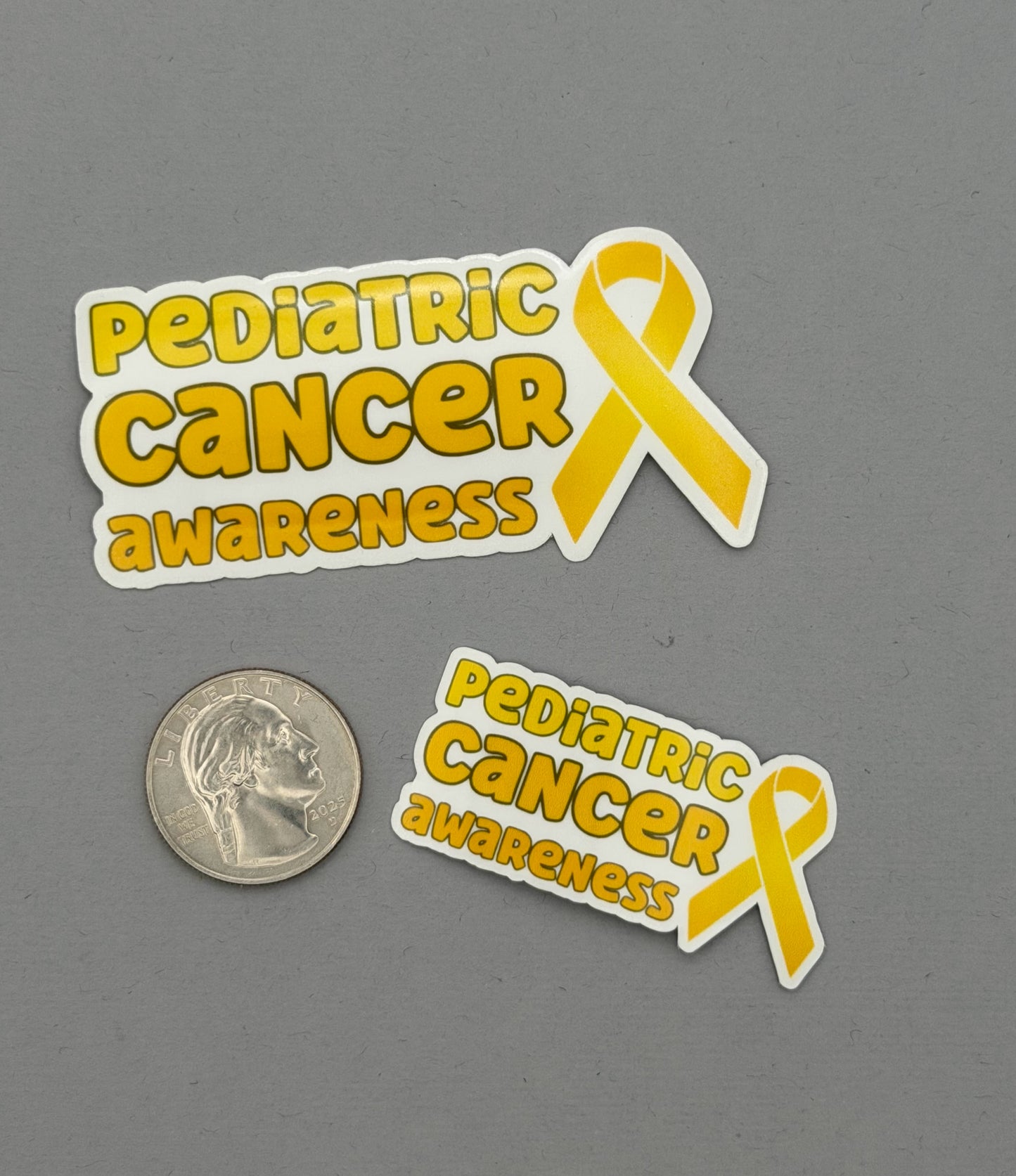 Pediatric Cancer Awareness with Ribbon Sticker