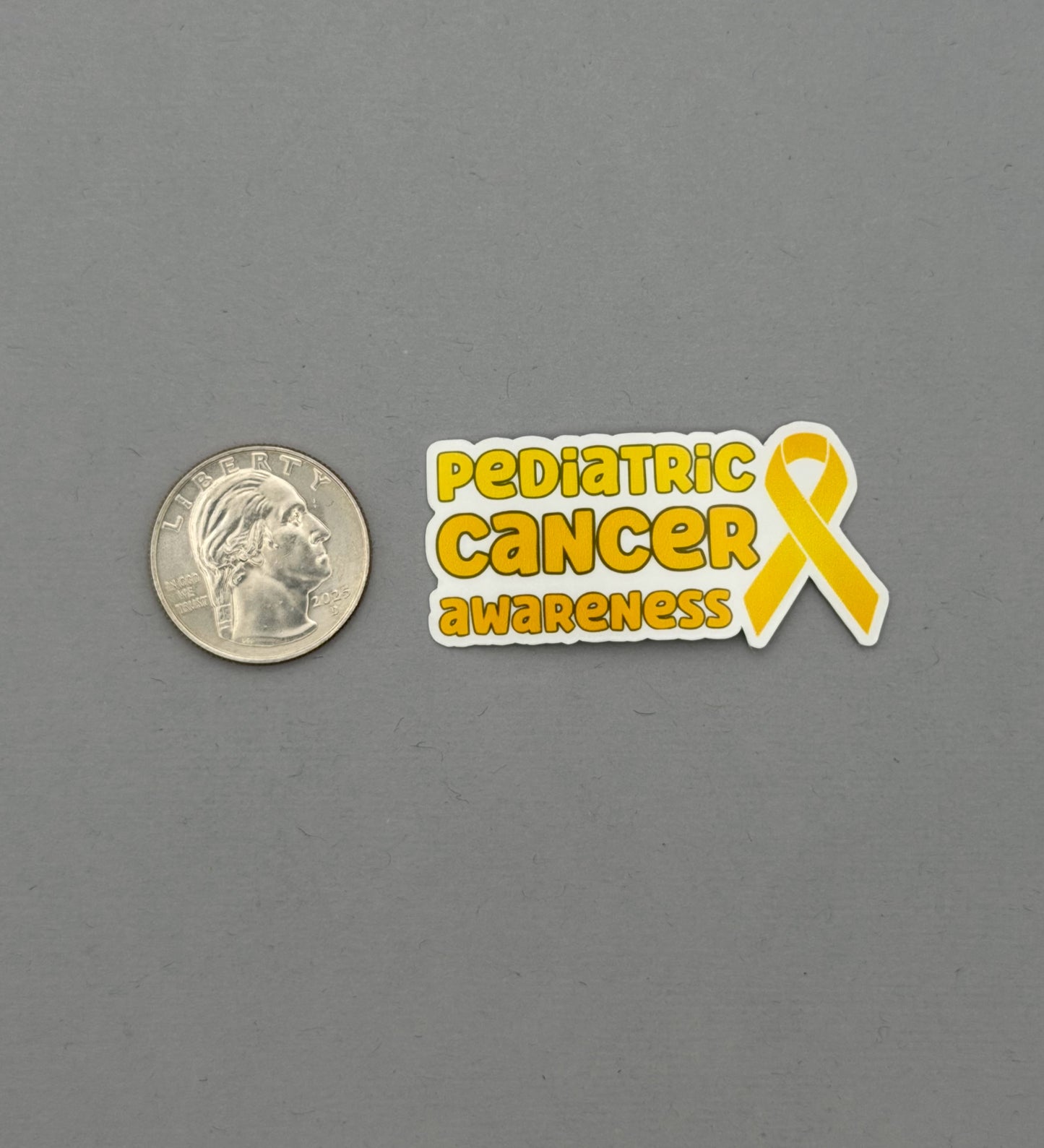 Pediatric Cancer Awareness with Ribbon Sticker