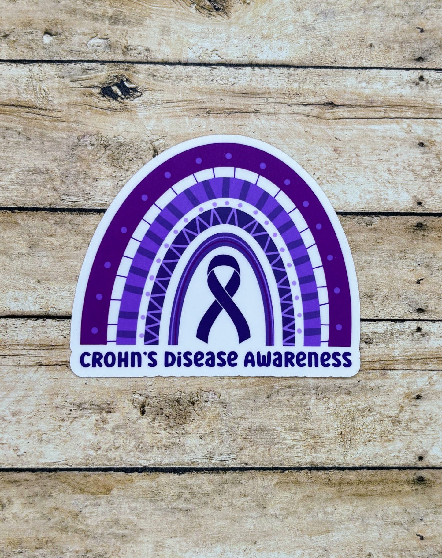 Crohn's Disease Awareness Rainbow Sticker