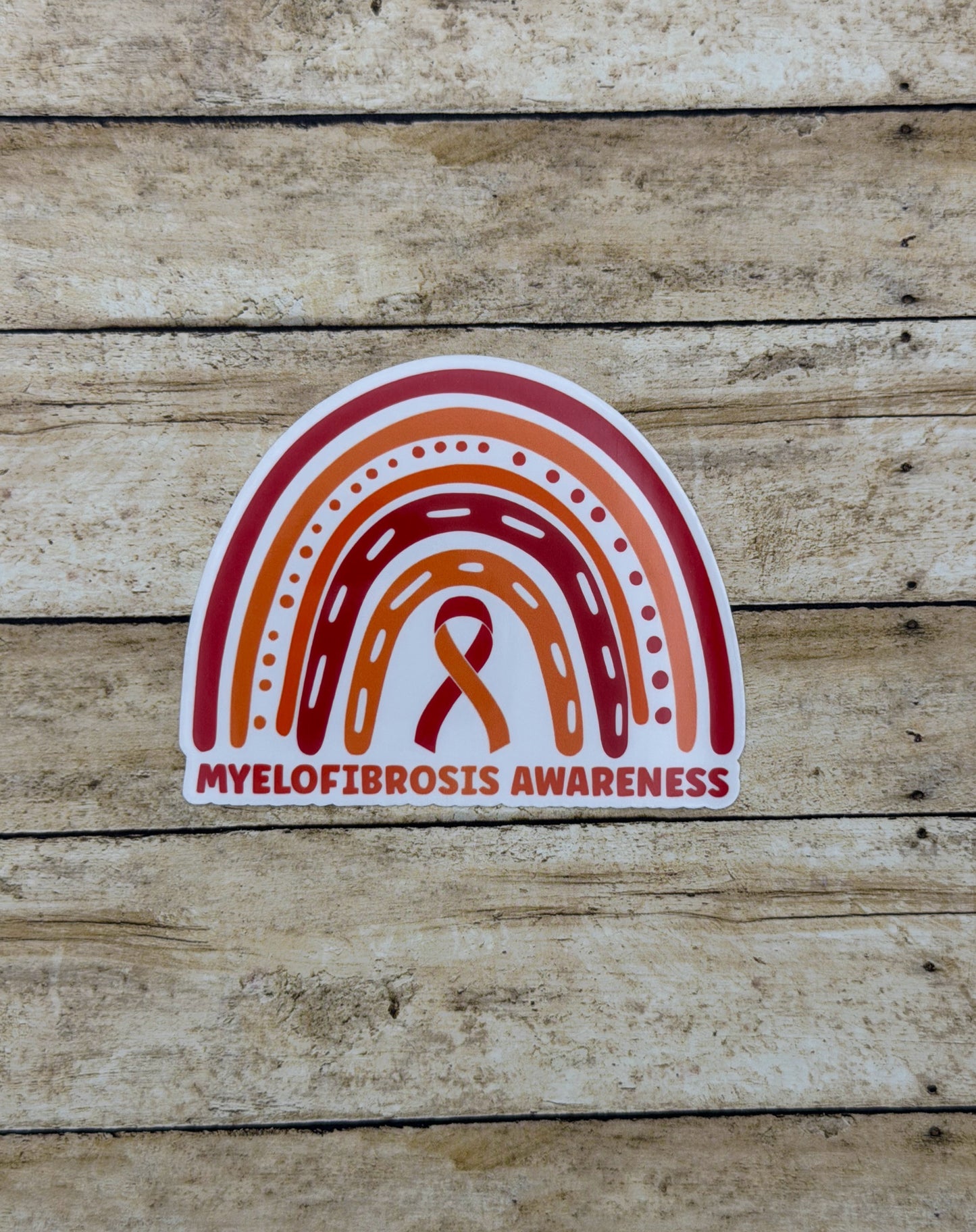 Myelofibrosis Awareness Rainbow Sticker or Magnet | MF