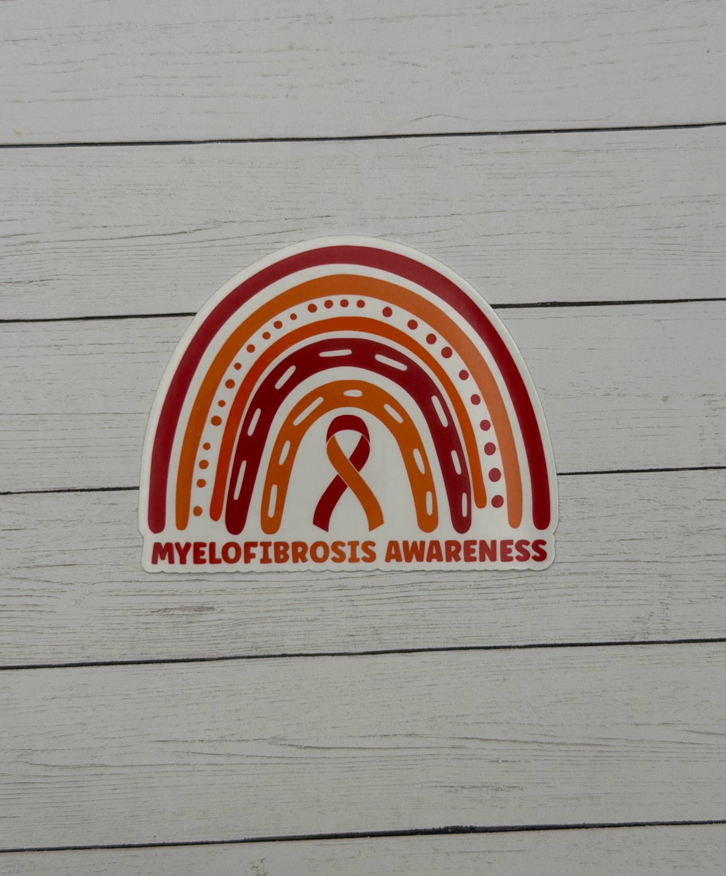 Myelofibrosis Awareness Rainbow Sticker or Magnet | MF