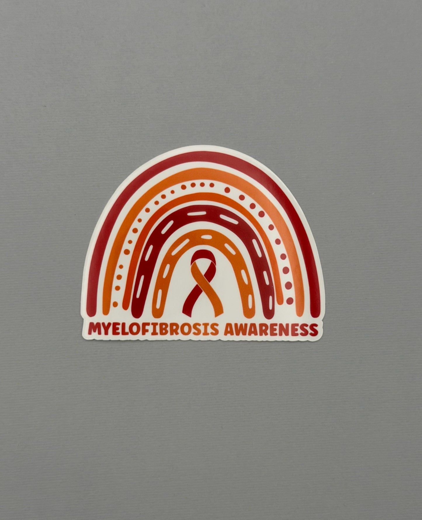 Myelofibrosis Awareness Rainbow Sticker or Magnet | MF
