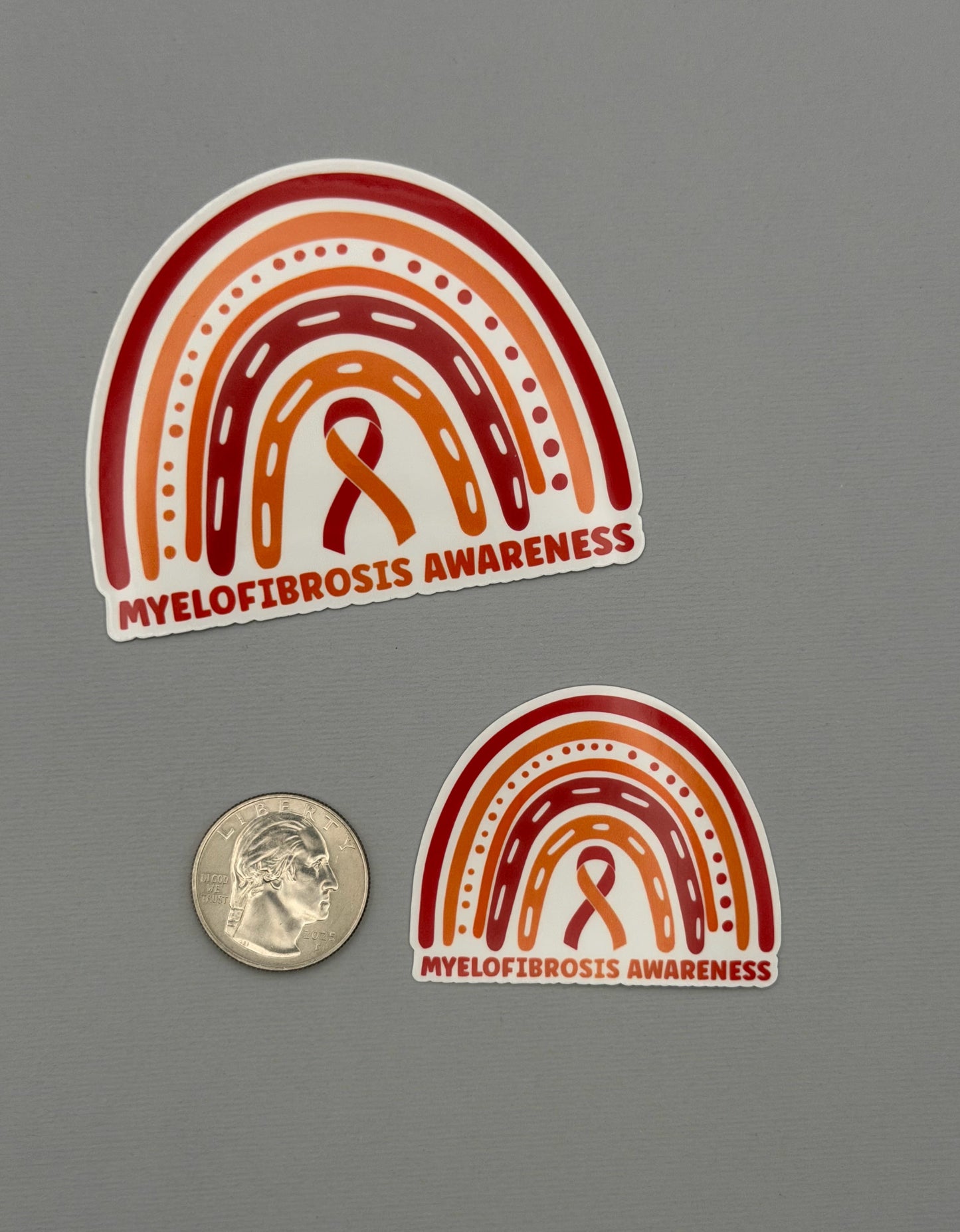 Myelofibrosis Awareness Rainbow Sticker or Magnet | MF