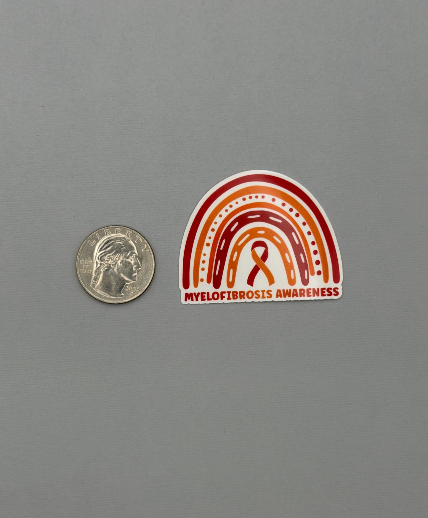 Myelofibrosis Awareness Rainbow Sticker or Magnet | MF