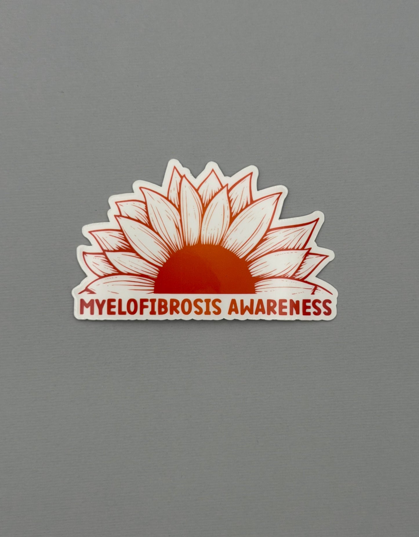 Myelofibrosis Awareness Sunflower Sticker or Magnet | MF