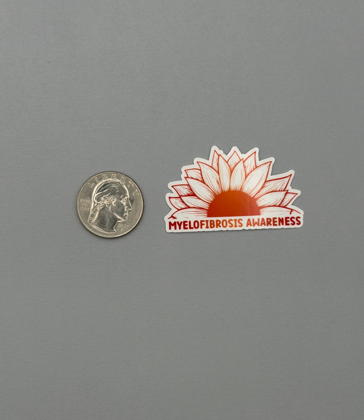 Myelofibrosis Awareness Sunflower Sticker or Magnet | MF