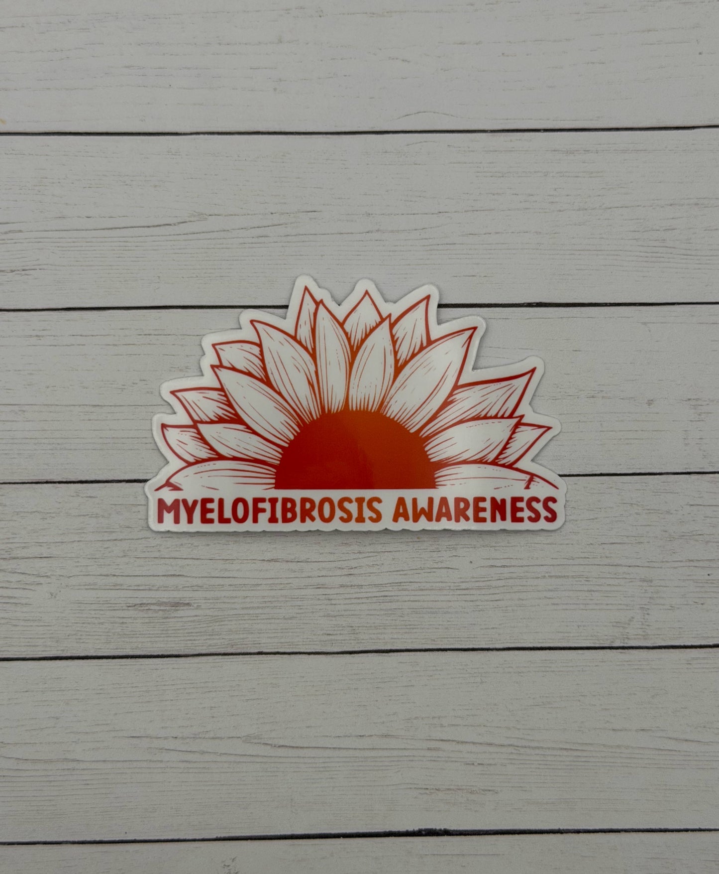 Myelofibrosis Awareness Sunflower Sticker or Magnet | MF