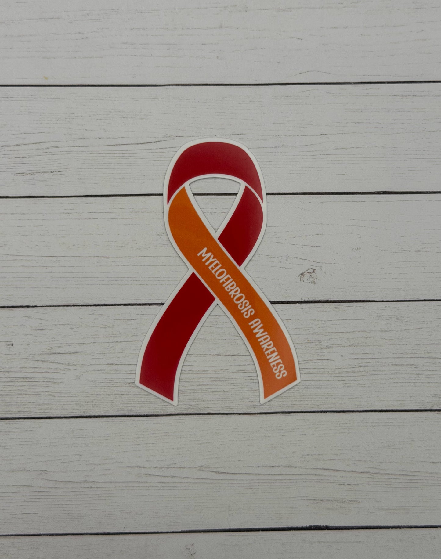 Myelofibrosis Awareness Ribbon Sticker or Magnet | MF