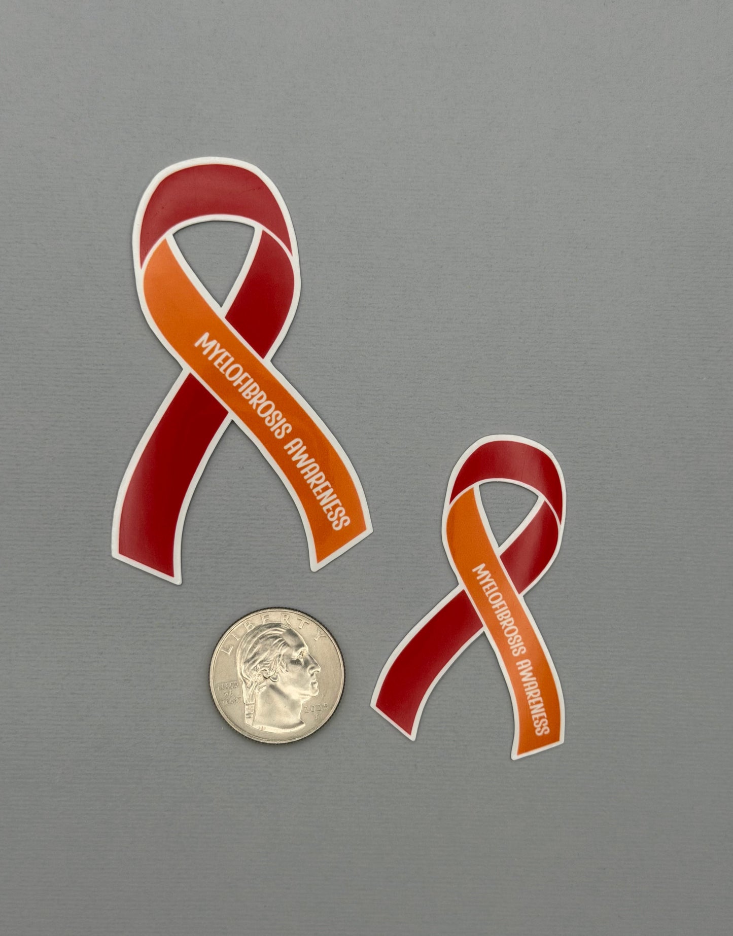 Myelofibrosis Awareness Ribbon Sticker or Magnet | MF