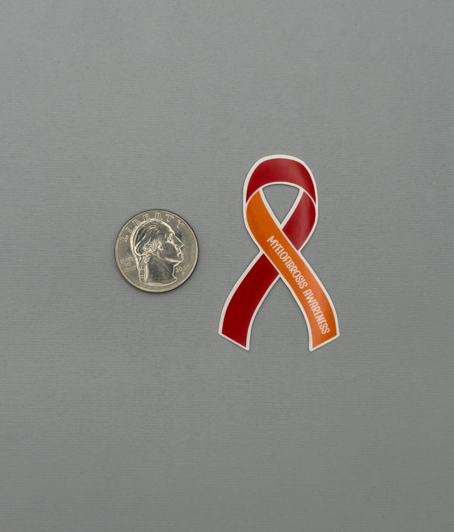 Myelofibrosis Awareness Ribbon Sticker or Magnet | MF