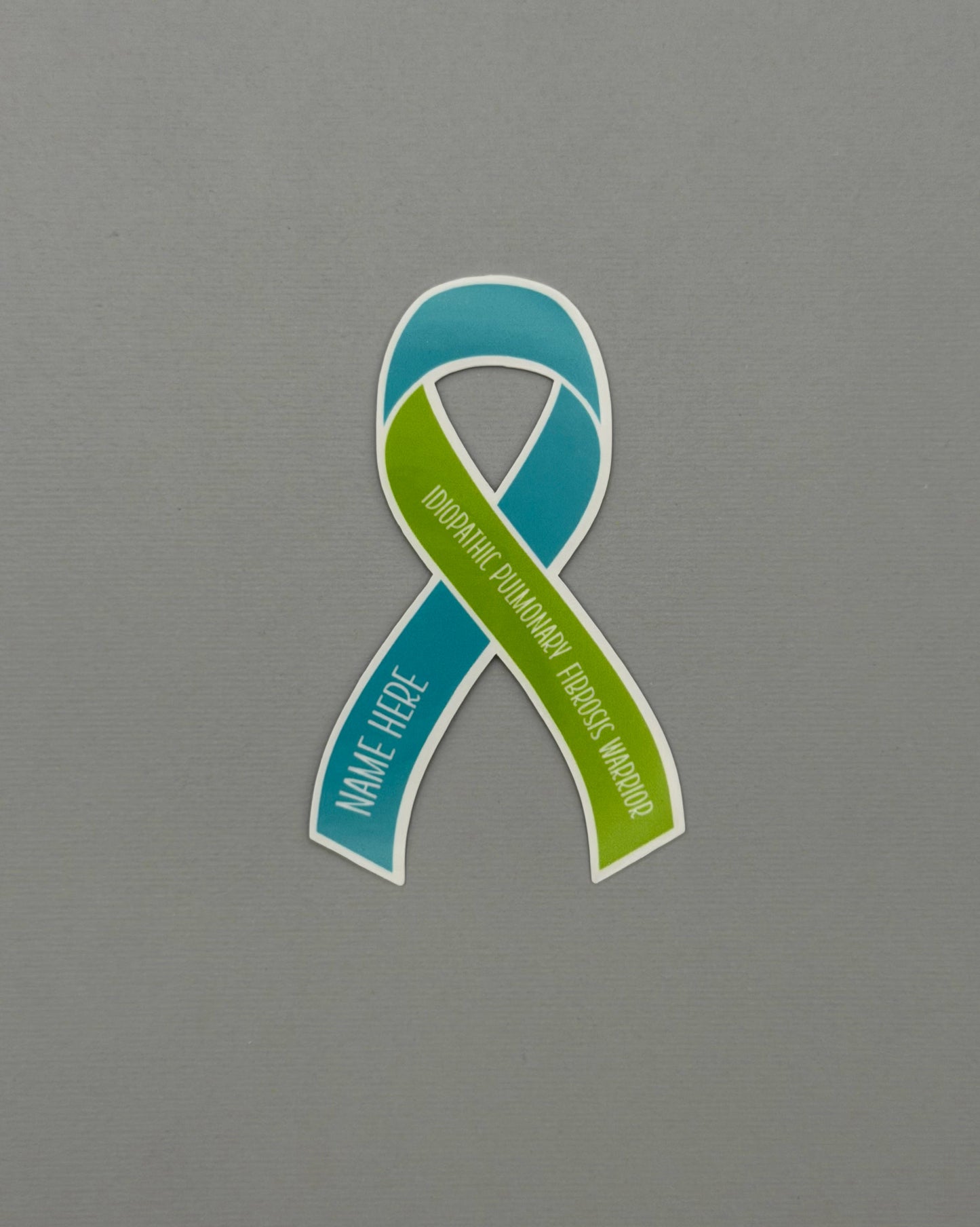 Idiopathic Pulmonary Fibrosis Warrior Custom Ribbon Sticker or Magnet