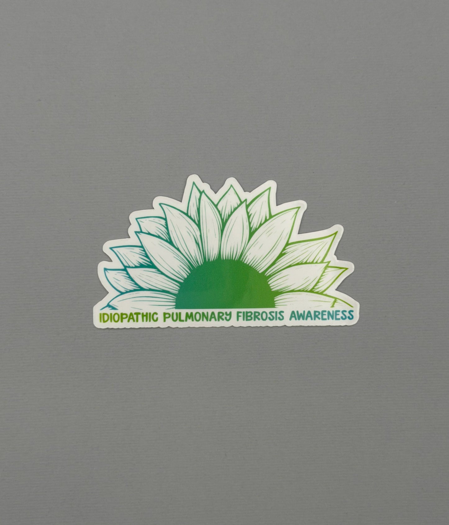 Idiopathic Pulmonary Fibrosis Awareness Sunflower Sticker or Magnet