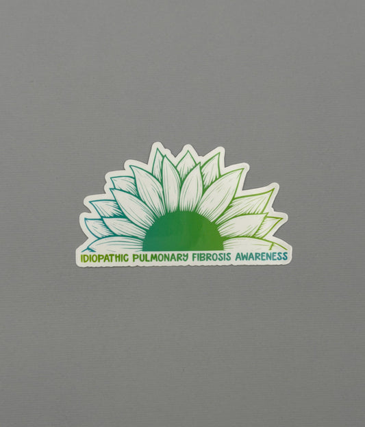 Idiopathic Pulmonary Fibrosis Awareness Sunflower Sticker or Magnet