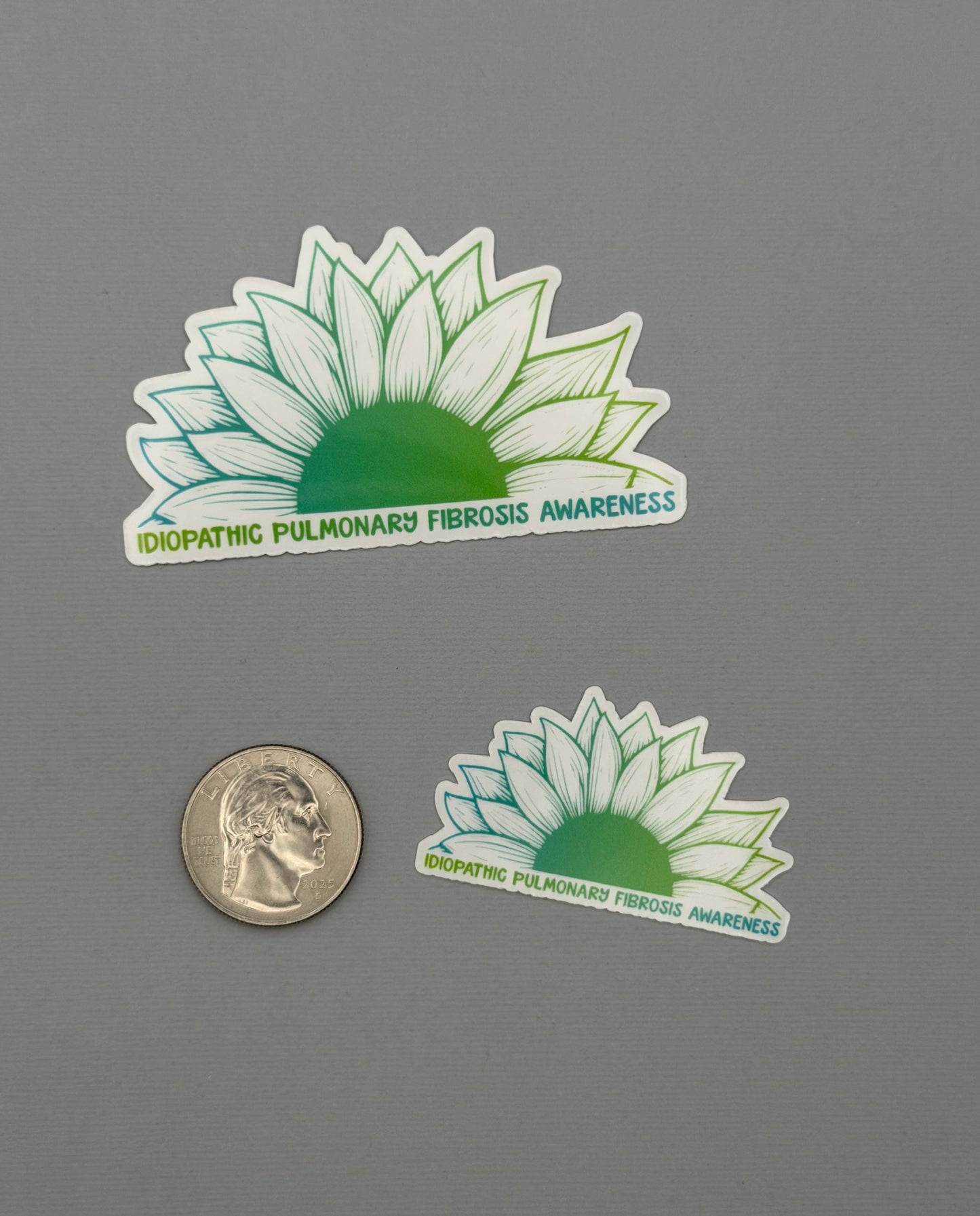 Idiopathic Pulmonary Fibrosis Awareness Sunflower Sticker or Magnet